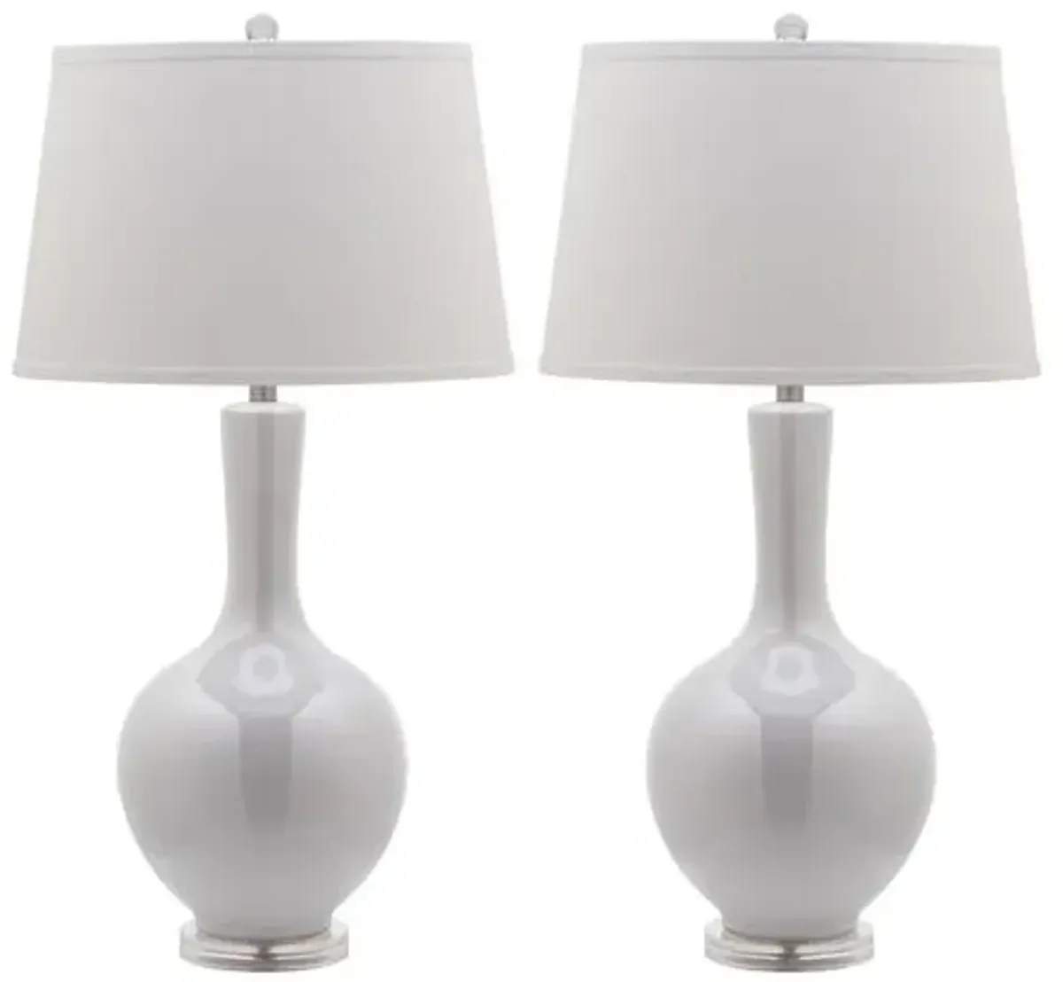 Set of 2 Blanche Gourd Table Lamps - White