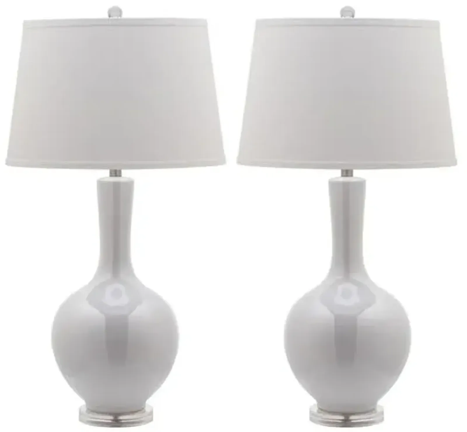 Set of 2 Blanche Gourd Table Lamps - White