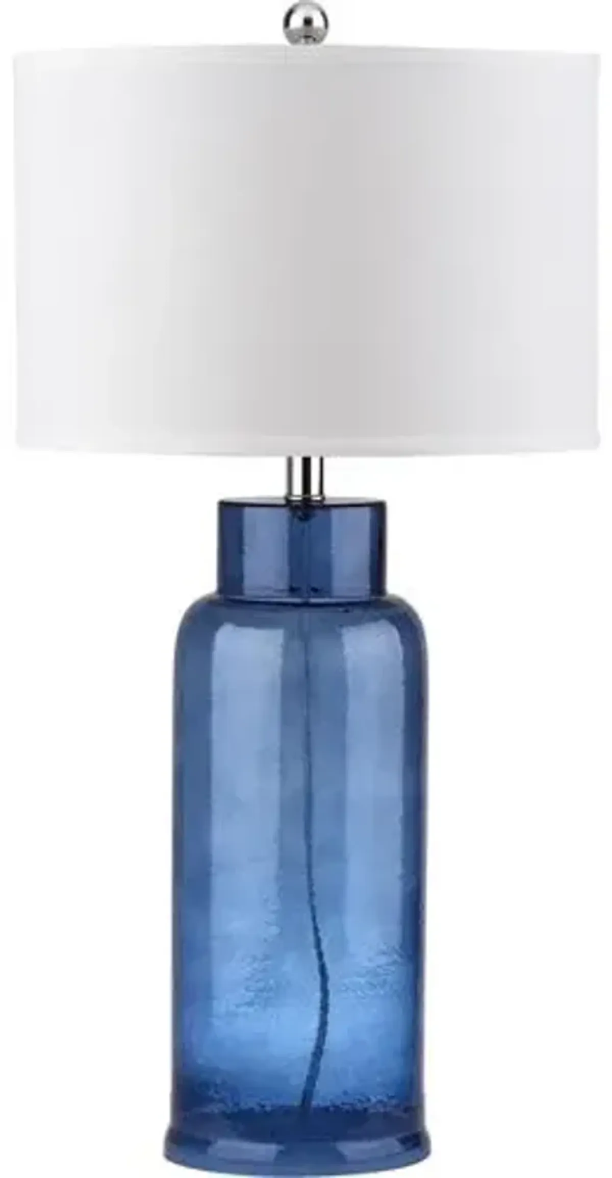 Set of 2 Clara Table Lamp Set - Blue/Silver