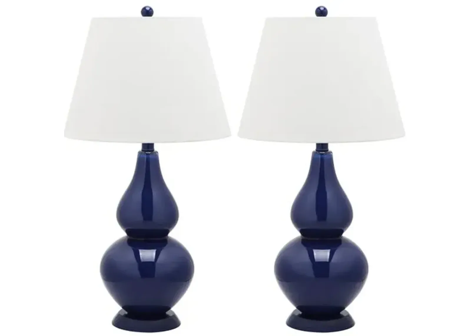 Angela Table Lamp Set - Navy Blue