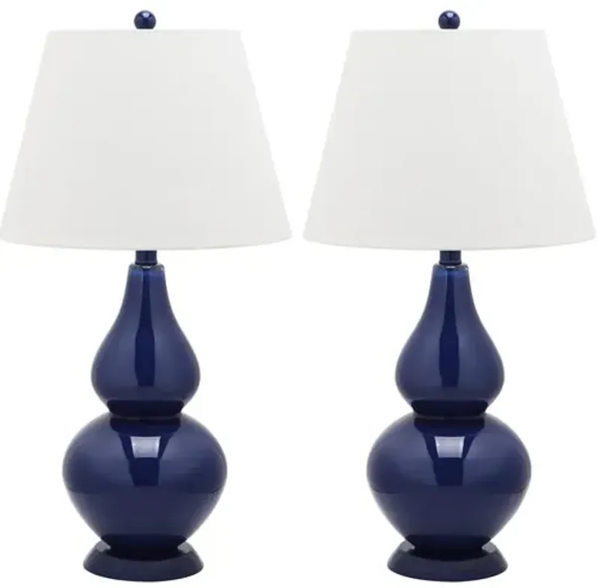 Angela Table Lamp Set - Navy Blue