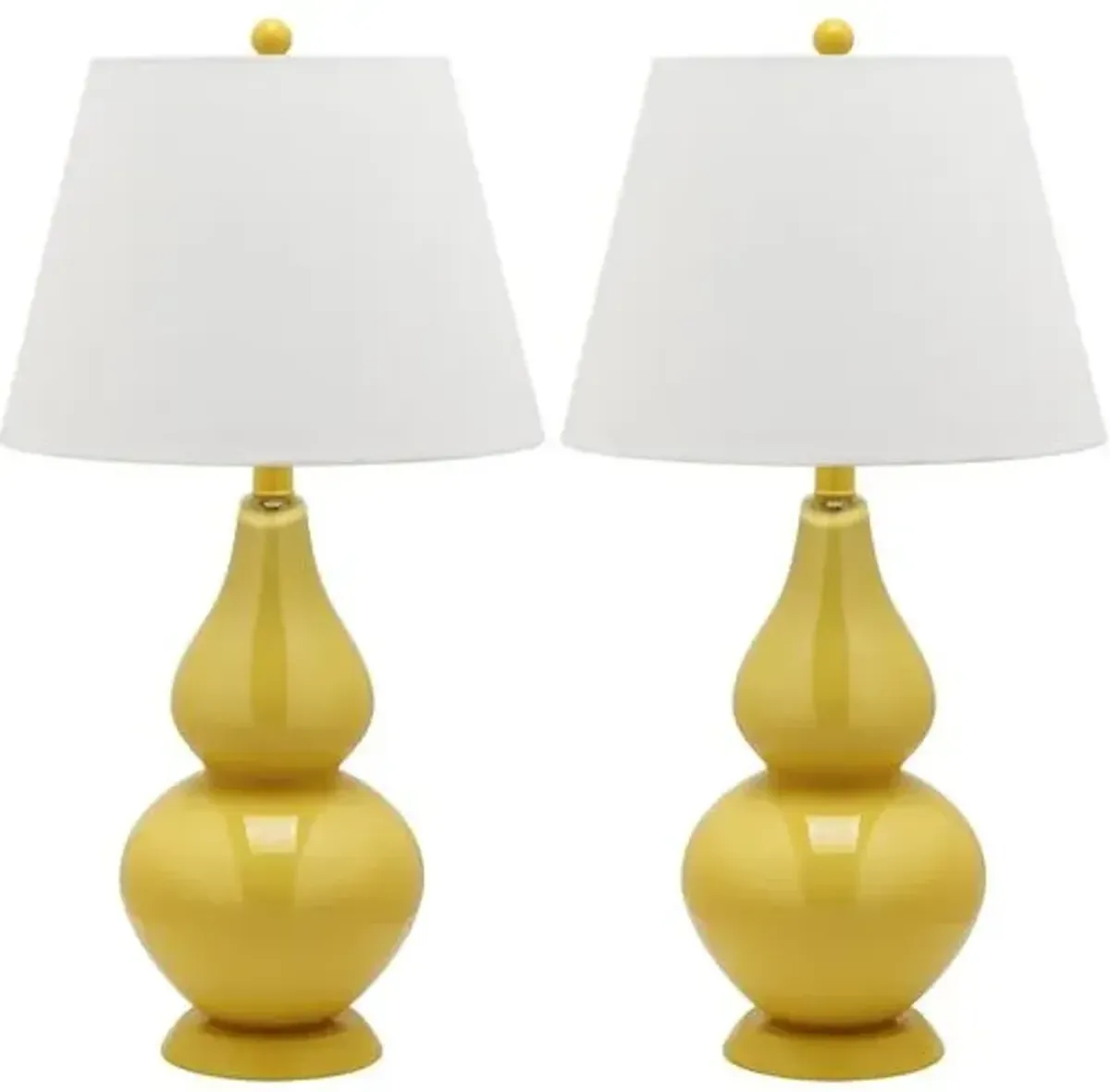 Angela Table Lamp Set - Yellow