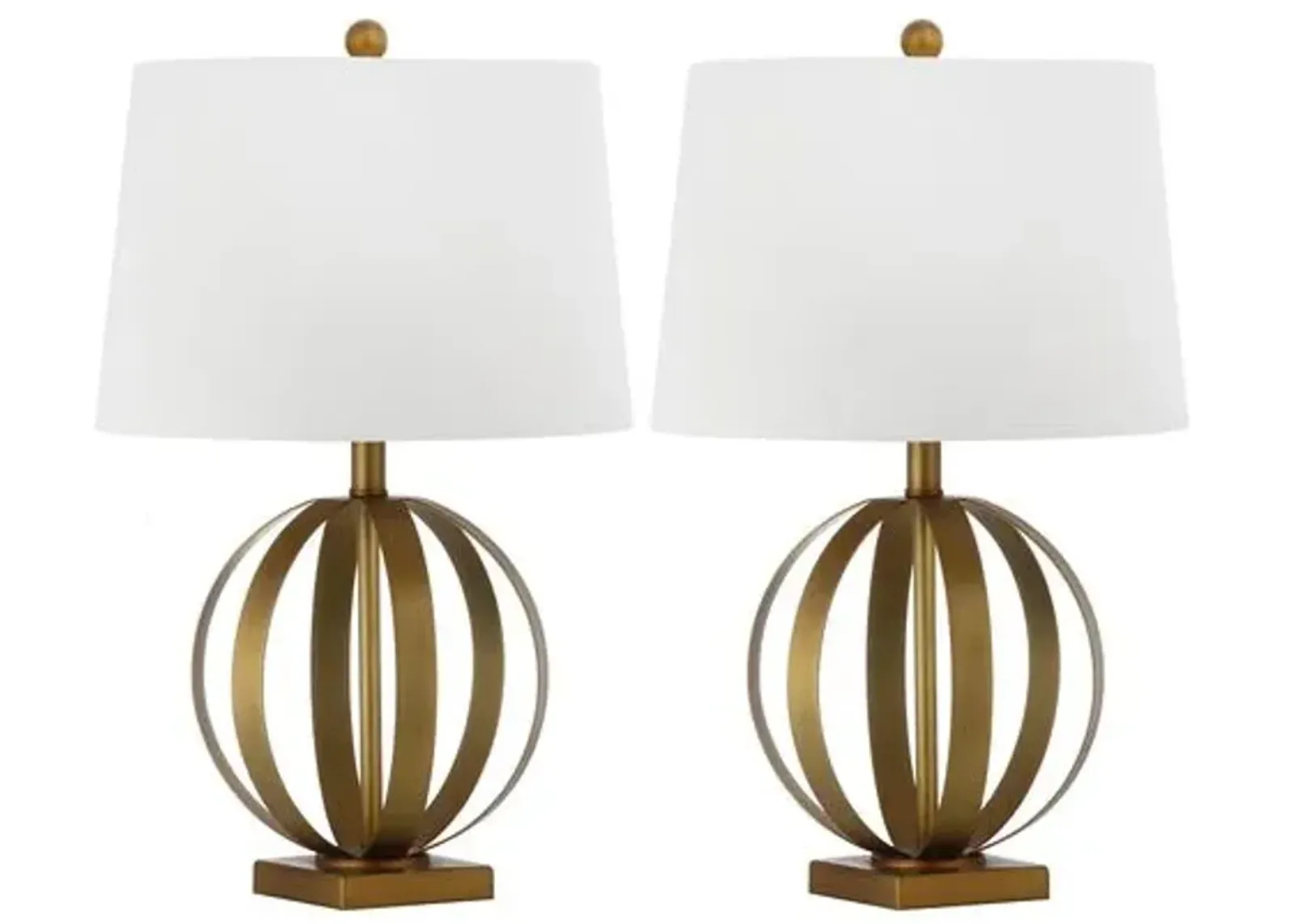 Set of 2 Euginia Sphere Table Lamp - Gold