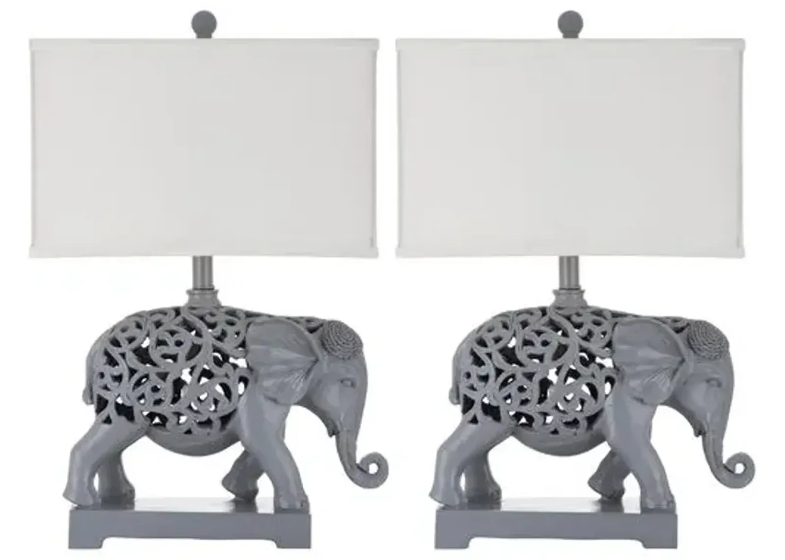 Set of 2 Hathi Table Lamps - Light Gray