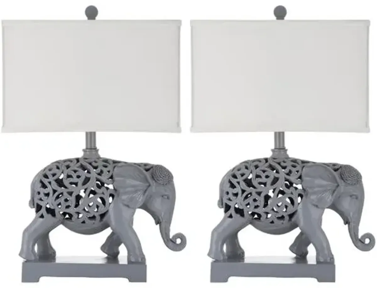 Set of 2 Hathi Table Lamps - Light Gray