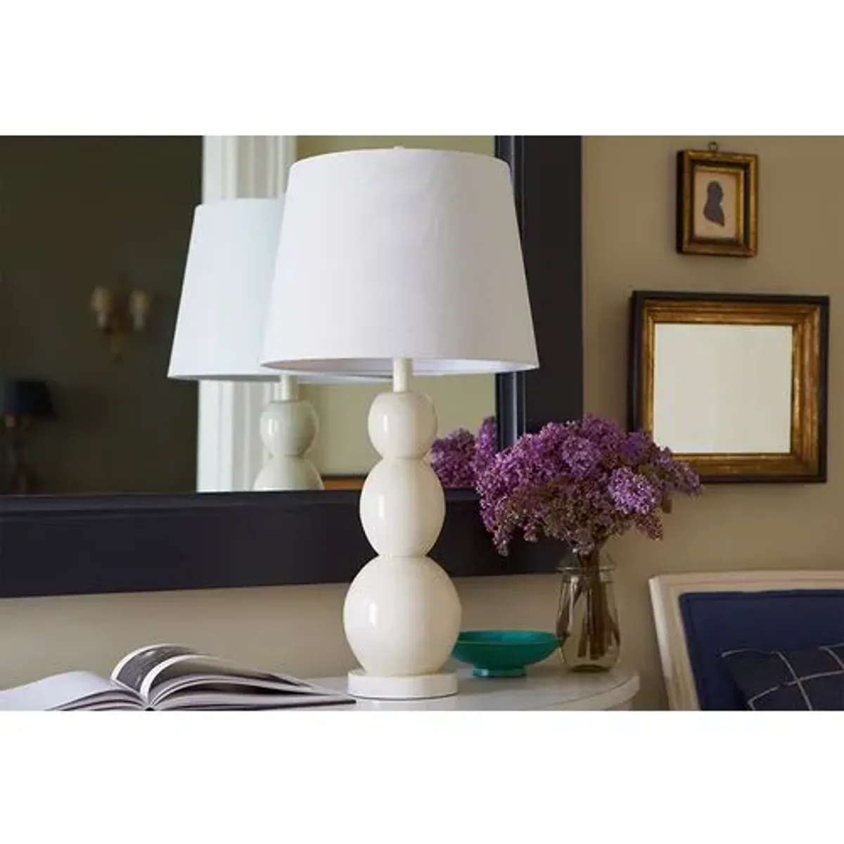 Set of 2 Bailey Table Lamps - White