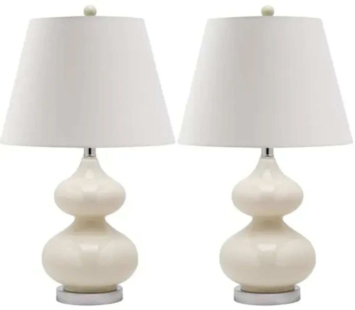 Bethany Table Lamp Set - Talc