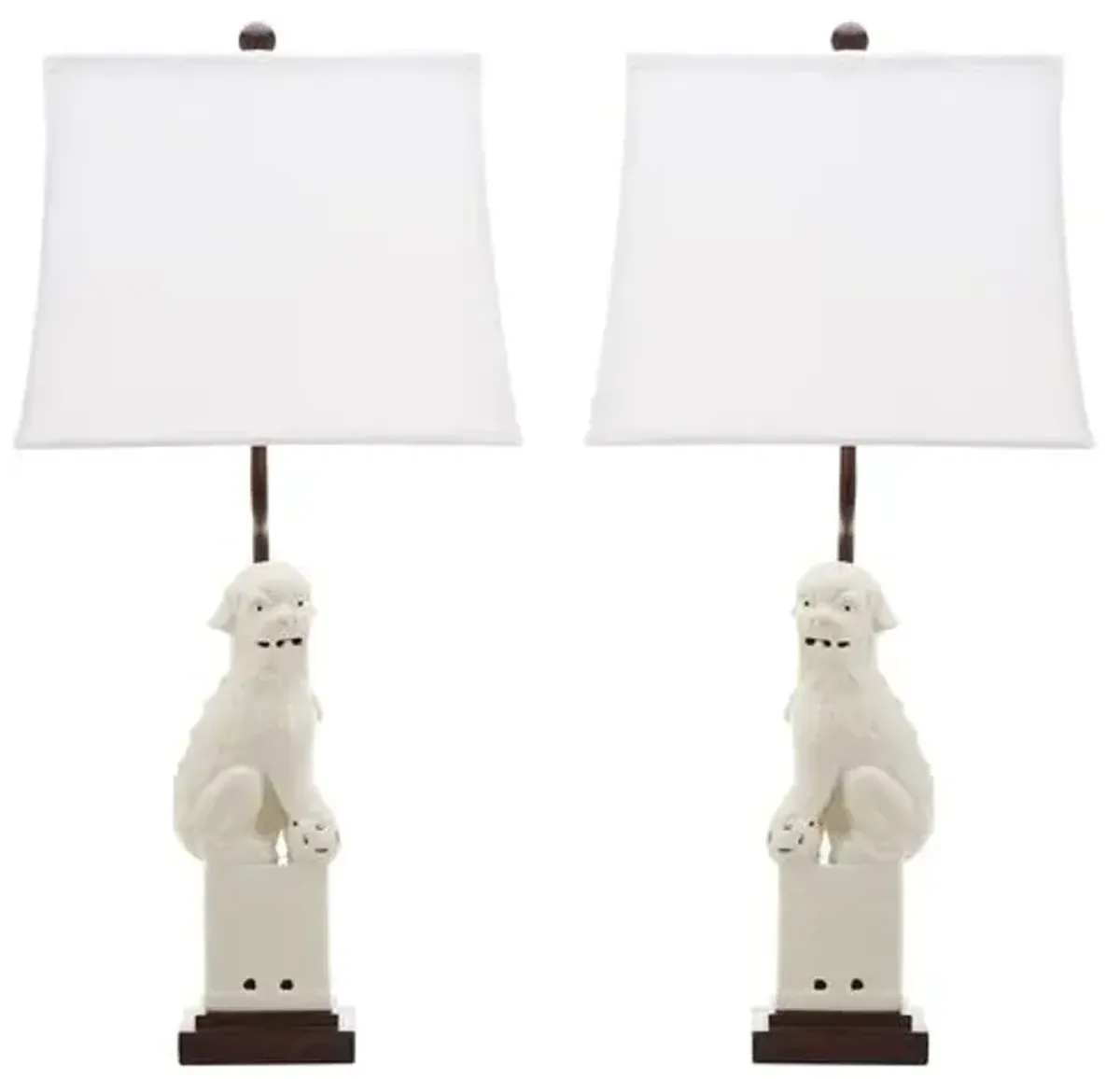 Set of 2 Foo Dog Table Lamps