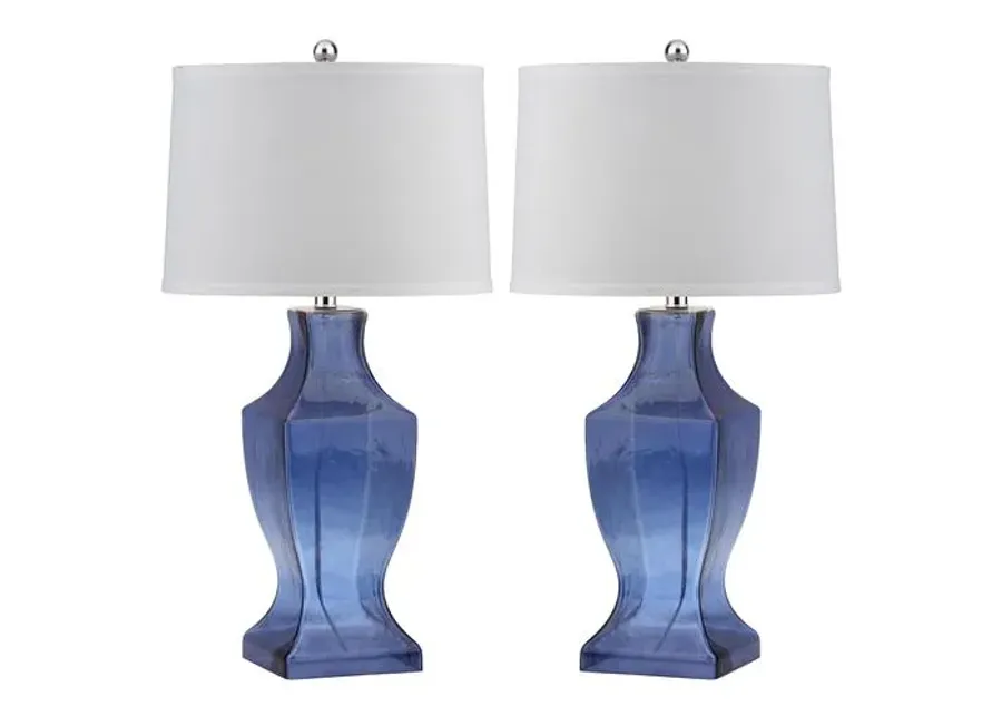 Set of 2 Menlow Table Lamps - Frosted Blue