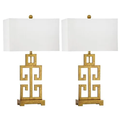 Zeus Table Lamp Set - Gold