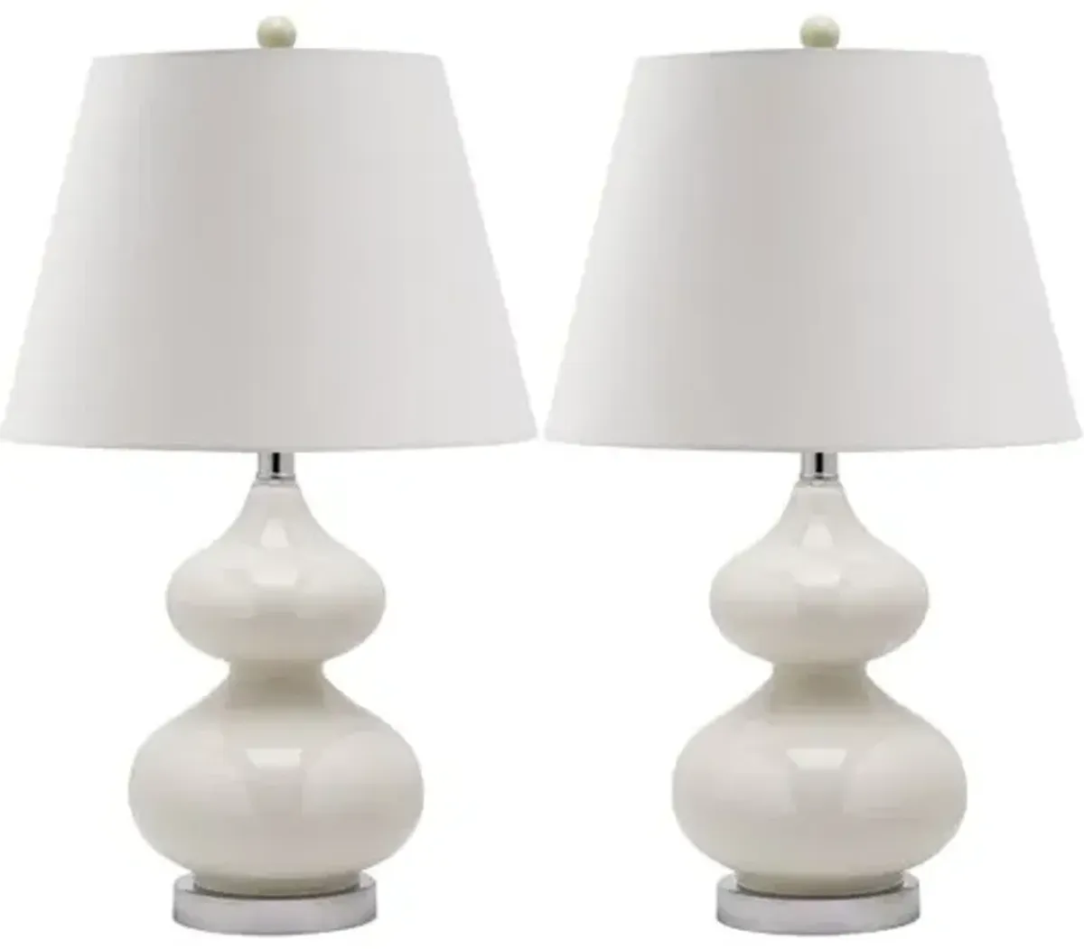 Bethany Table Lamp Set - White