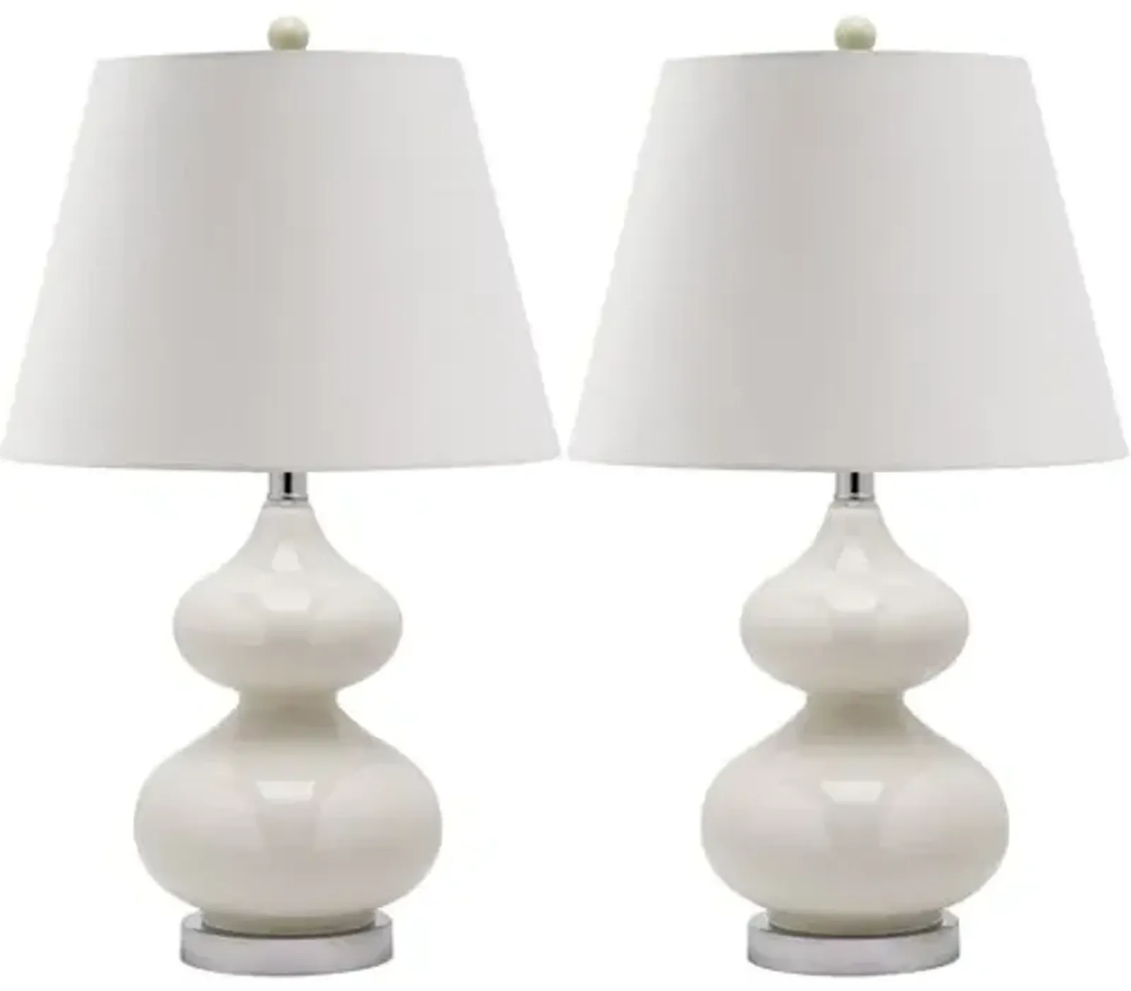 Bethany Table Lamp Set - White