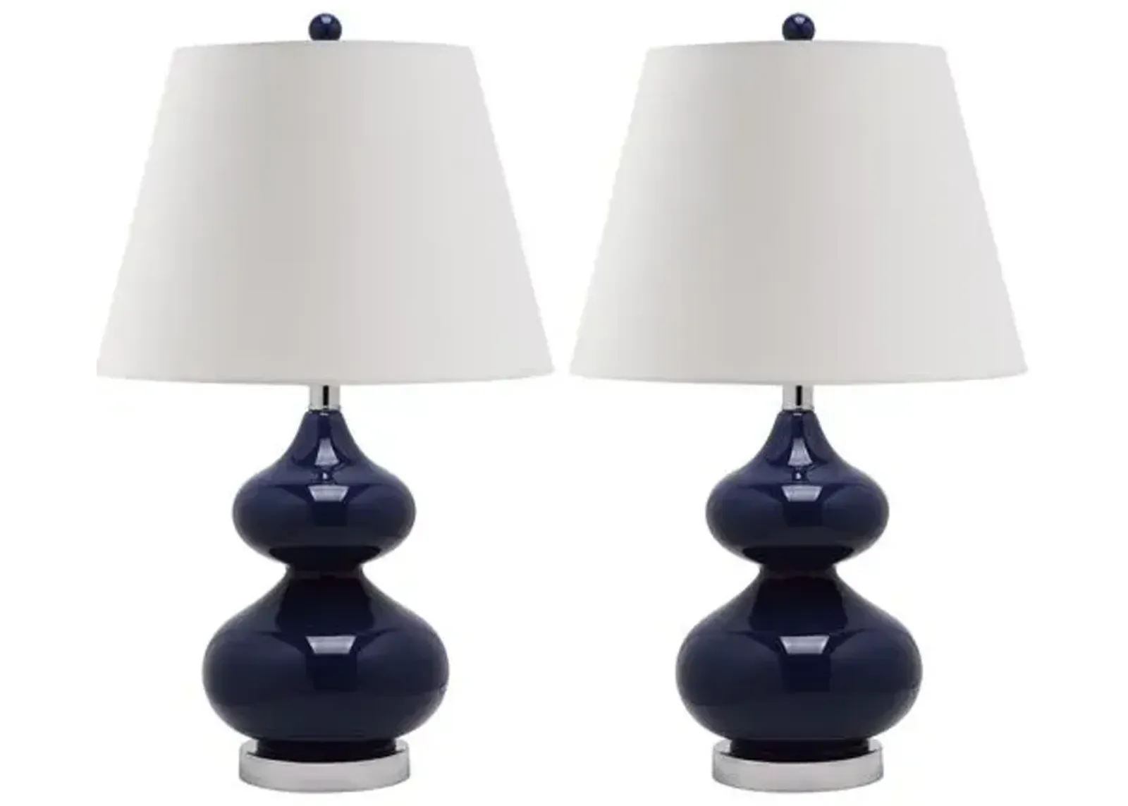 Bethany Table Lamp Set - Navy Blue