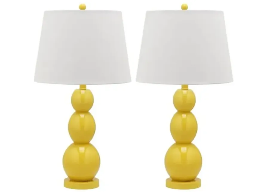 Set of 2 Bailey Table Lamps - Yellow