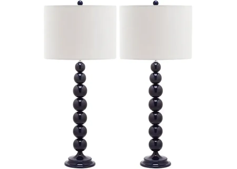 Knot Table Lamp Set - Navy Blue