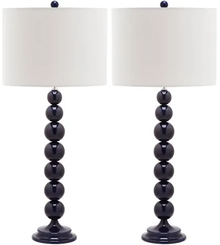 Knot Table Lamp Set - Navy Blue