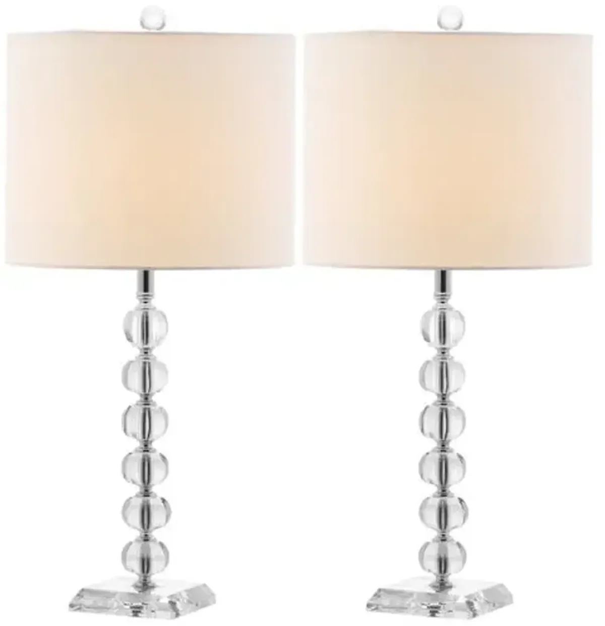 Ariel Crystal Ball Lamp Set - Crystal