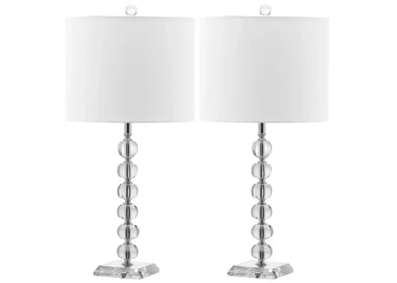 Ariel Crystal Ball Lamp Set - Crystal