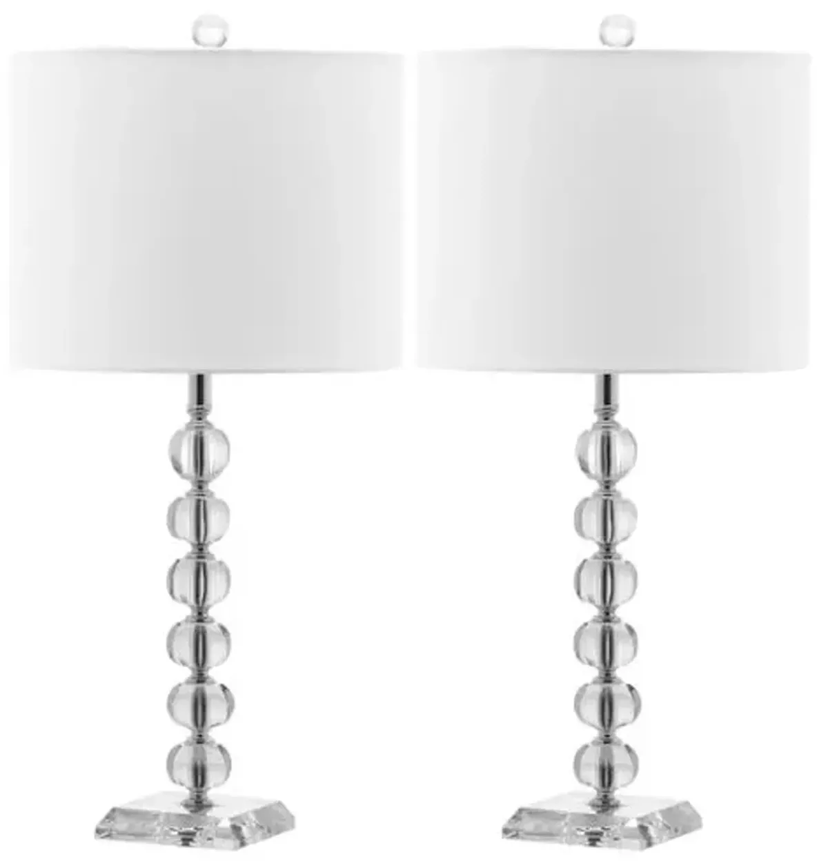 Ariel Crystal Ball Lamp Set - Crystal