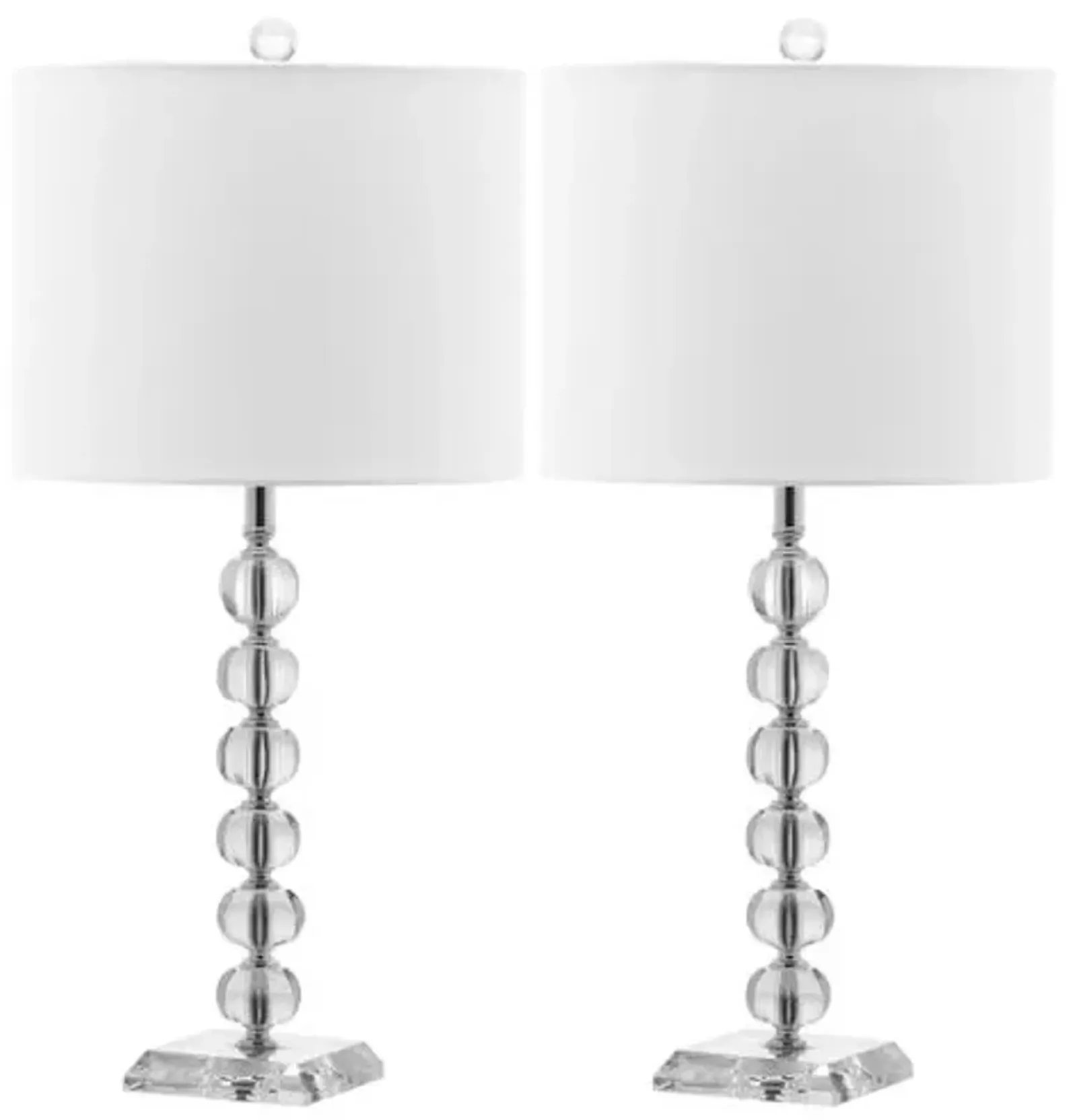 Ariel Crystal Ball Lamp Set - Crystal