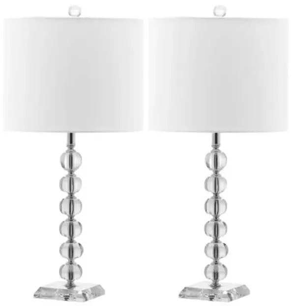 Ariel Crystal Ball Lamp Set - Crystal