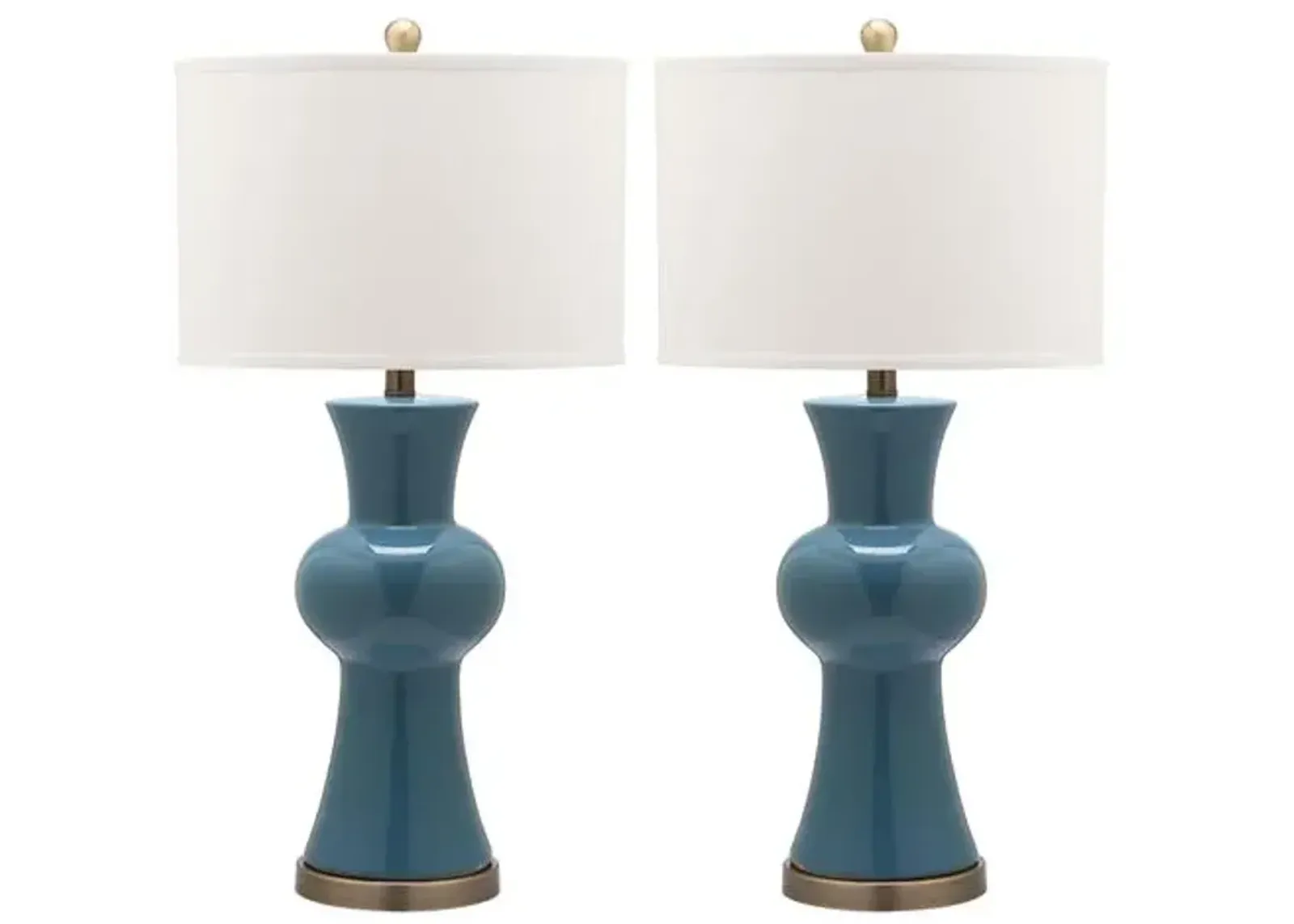 Set of 2 Nina Column Table Lamps - Blue