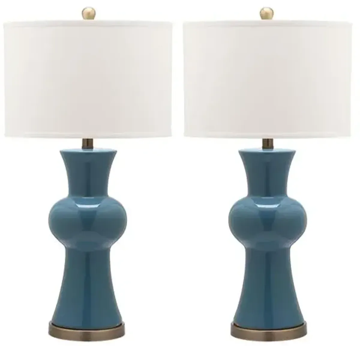 Set of 2 Nina Column Table Lamps - Blue