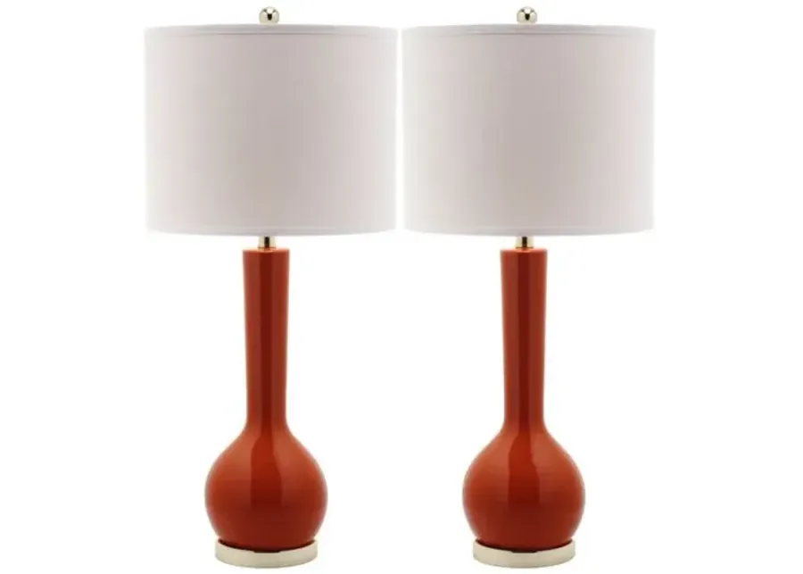 Set of 2 Ava Table Lamps - Orange