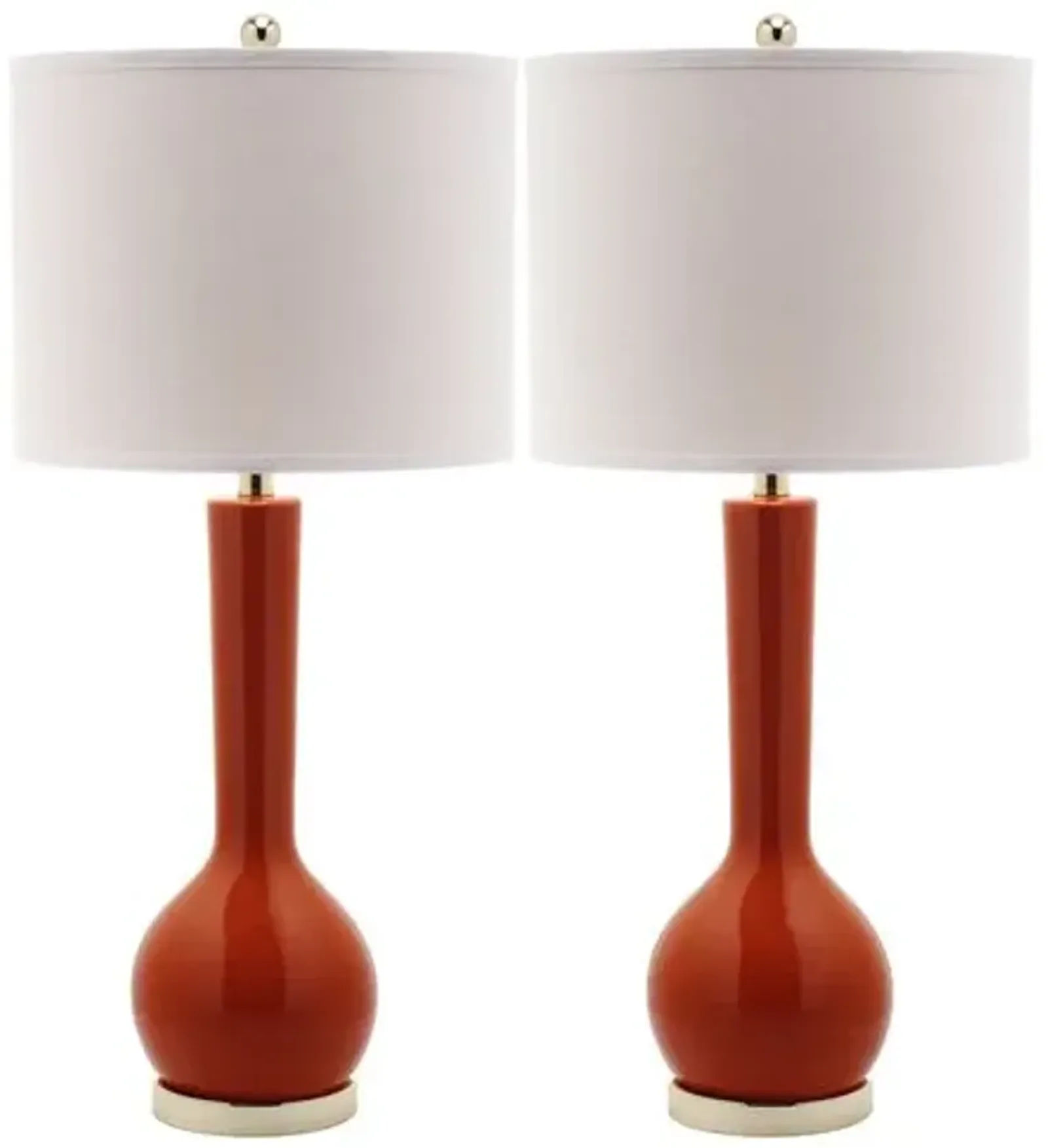 Set of 2 Ava Table Lamps - Orange