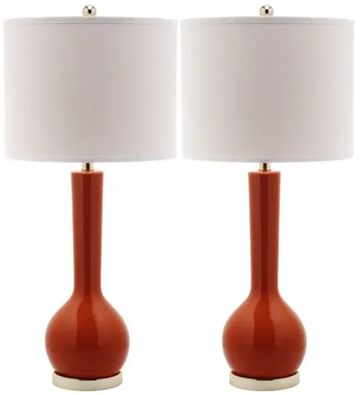 Set of 2 Ava Table Lamps - Orange