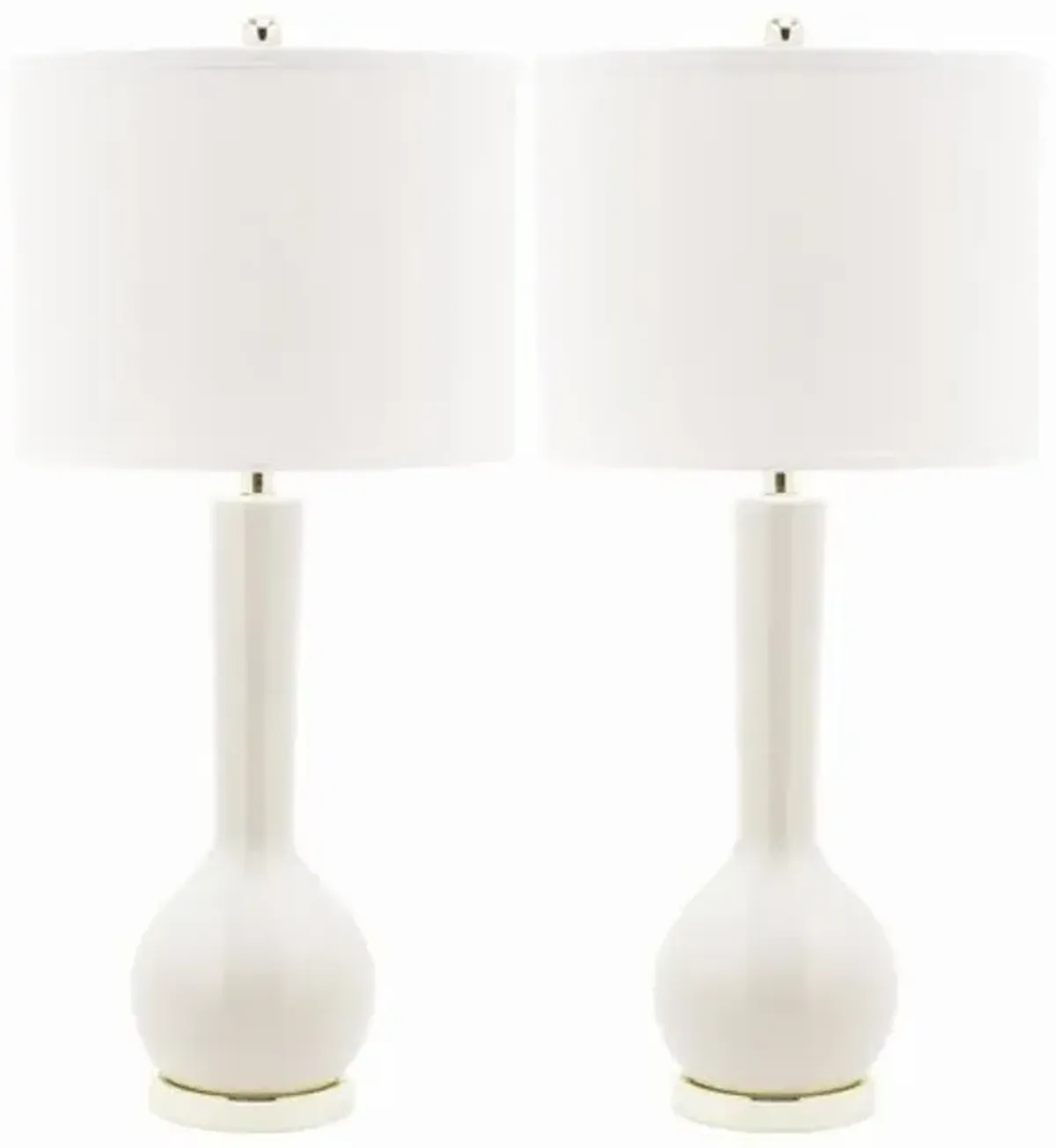 Set of 2 Ava Table Lamps - Talc