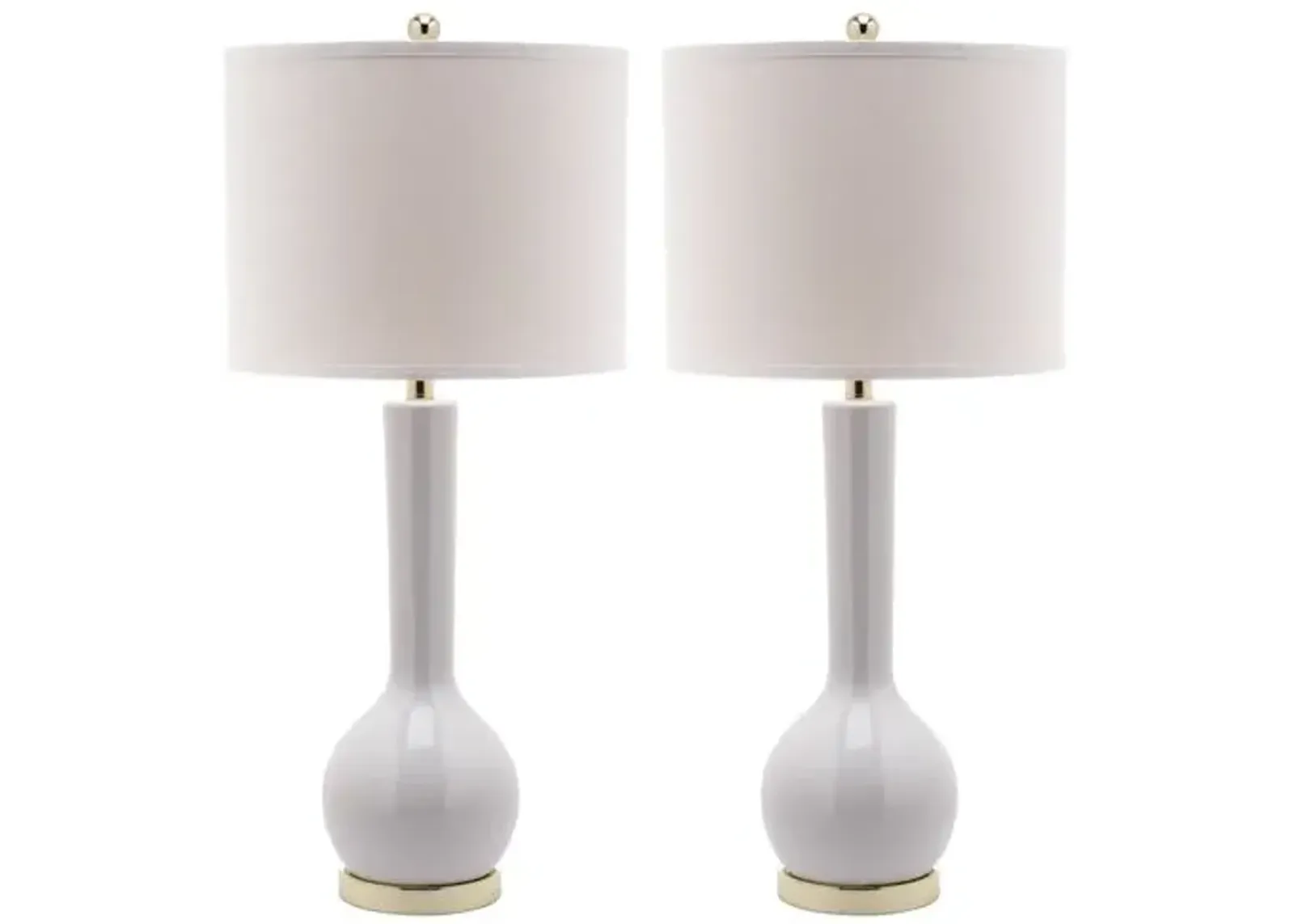 Set of 2 Ava Table Lamps - White