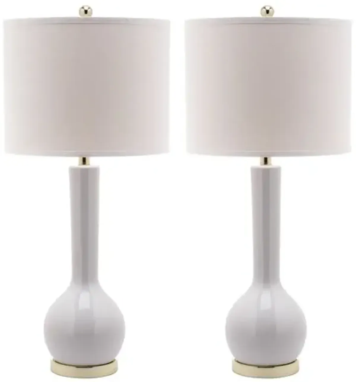 Set of 2 Ava Table Lamps - White