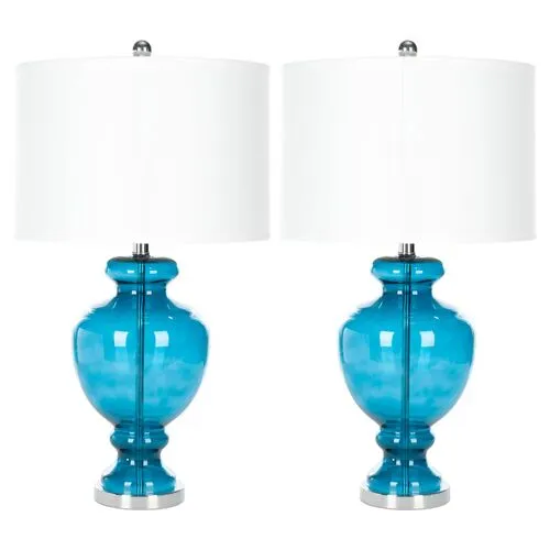 Cecilia Lamp Set - Turquoise