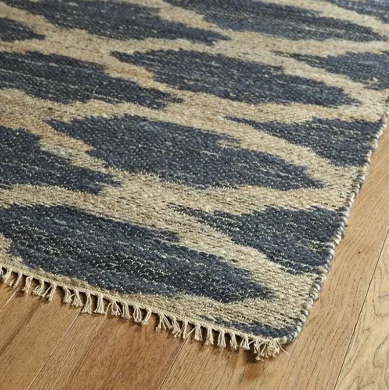 Aberta Jute-Blend Rug - Denim - Blue - Blue