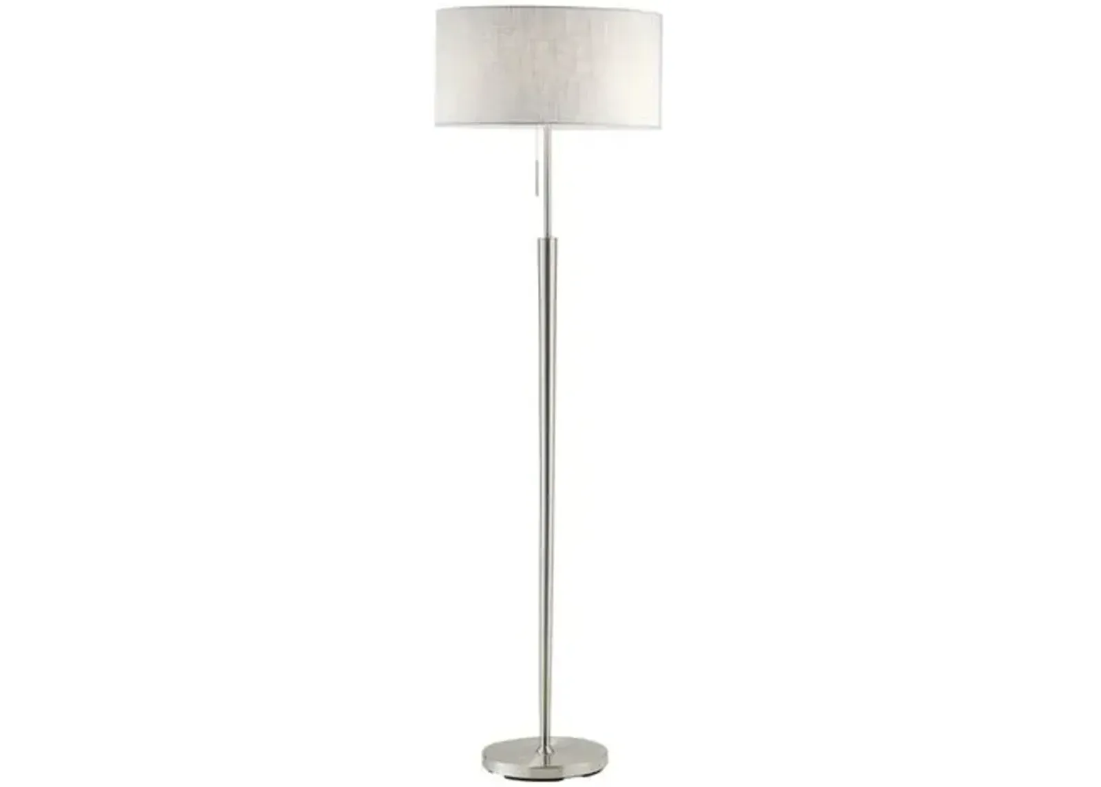 Hayworth Floor Lamp - Satin Steel