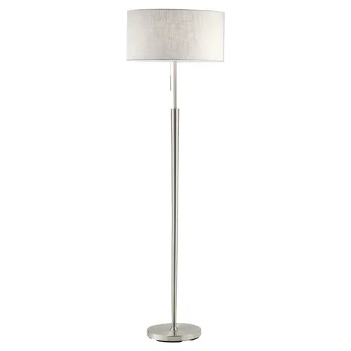 Hayworth Floor Lamp - Satin Steel