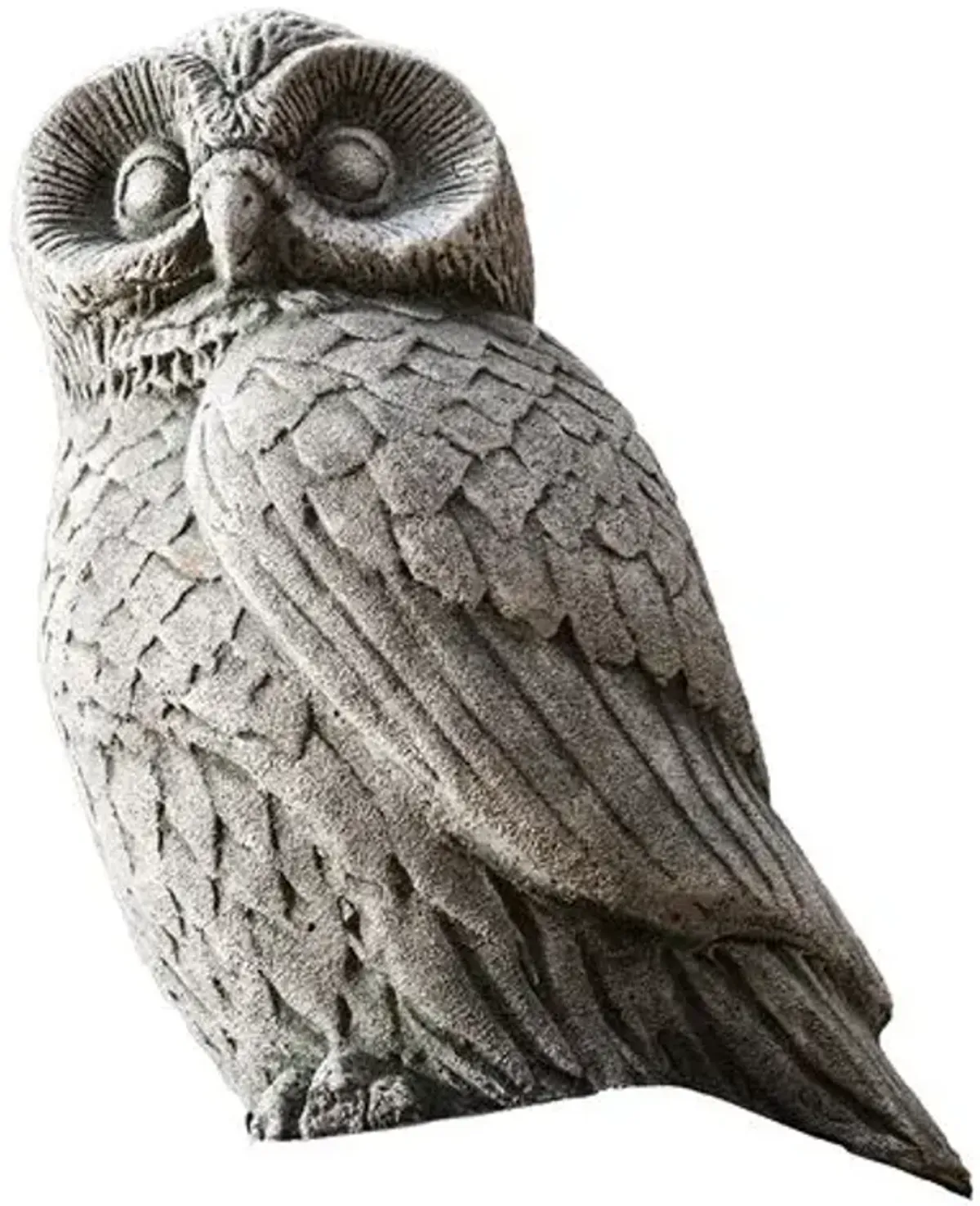 12" Night Owl Outdoor Statue - Alpine Stone - Campania International - Gray