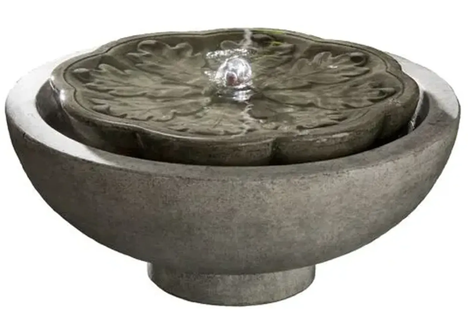 16" Flores Fountain - Alpine Stone - Campania International - Gray