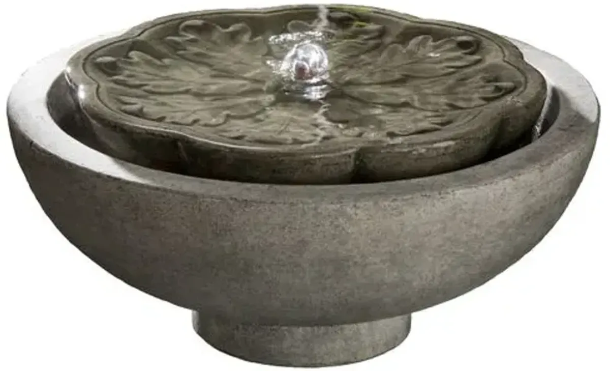 16" Flores Fountain - Alpine Stone - Campania International - Gray