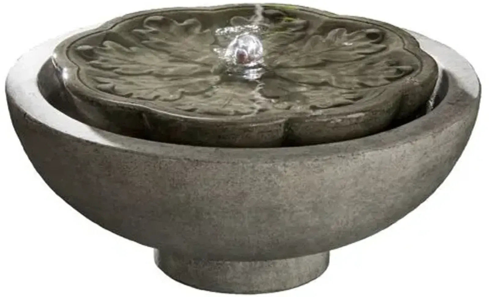 16" Flores Fountain - Alpine Stone - Campania International - Gray