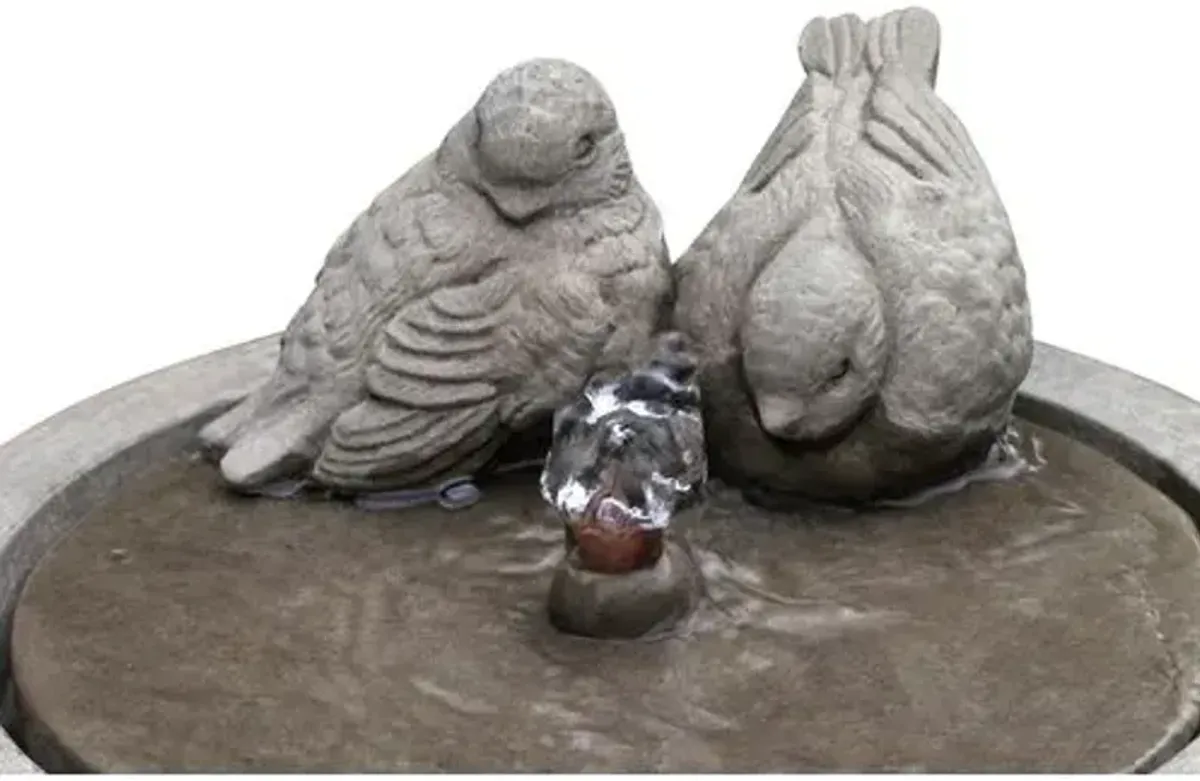 10" Bird Fountain - Gray - Campania International