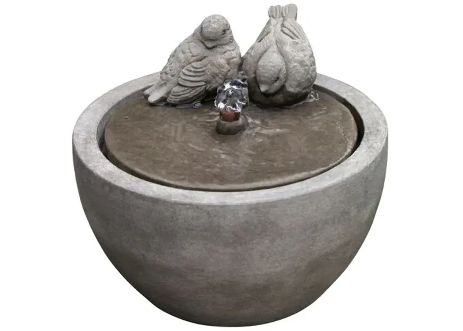 10" Bird Fountain - Gray - Campania International