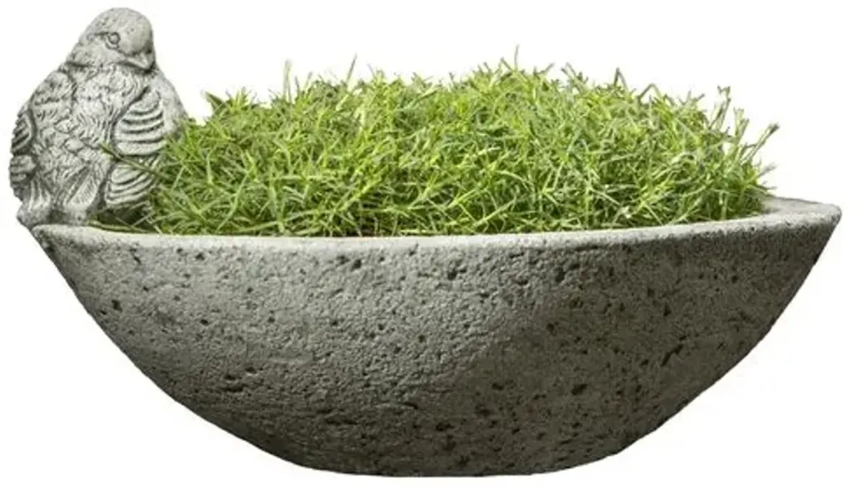 13" Aurielle Outdoor Planter - Alpine Stone - Campania International - Gray - 12.25" x 8.75" x 6.75"