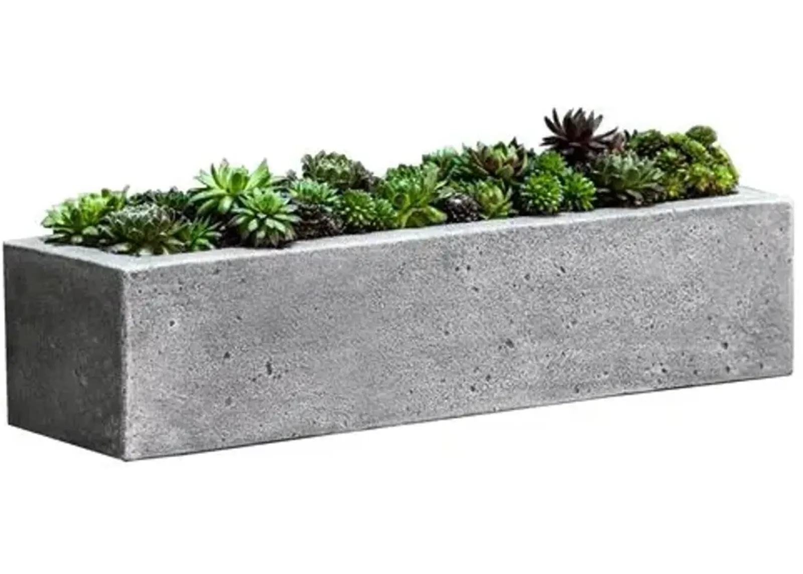 Basic Element Outdoor Planter - Campania International - Gray - 27" x 7" x 5"