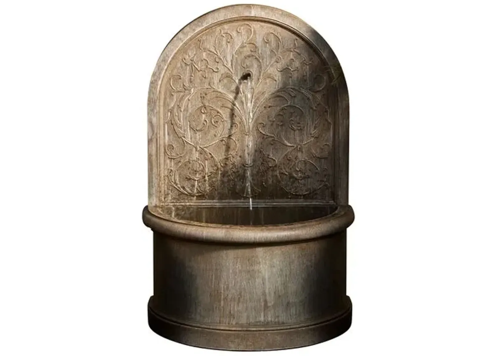 40.5" Corsini Wall Fountain - Limestone - Campania International - Brown