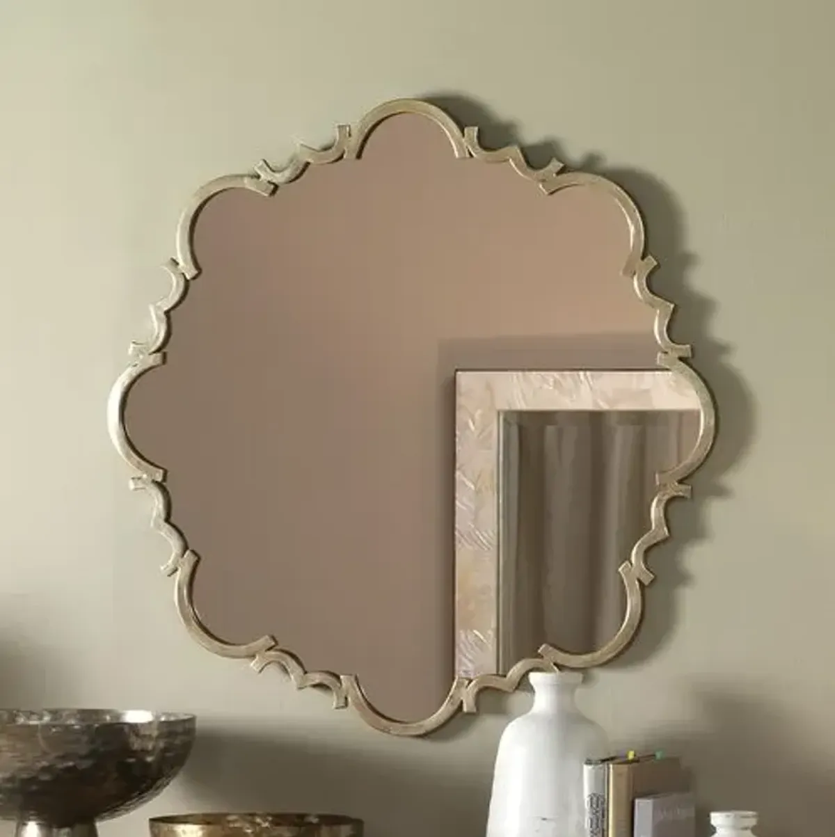 St. Albans 38" Wall Mirror - Antiqued Gold - Jamie Young Co.