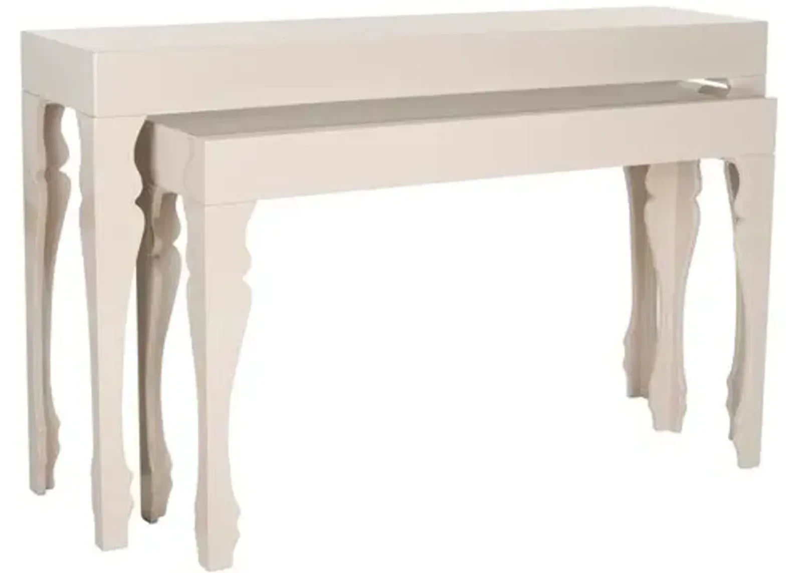 Asst. of 2 Catherine Nesting Consoles - Taupe - Beige