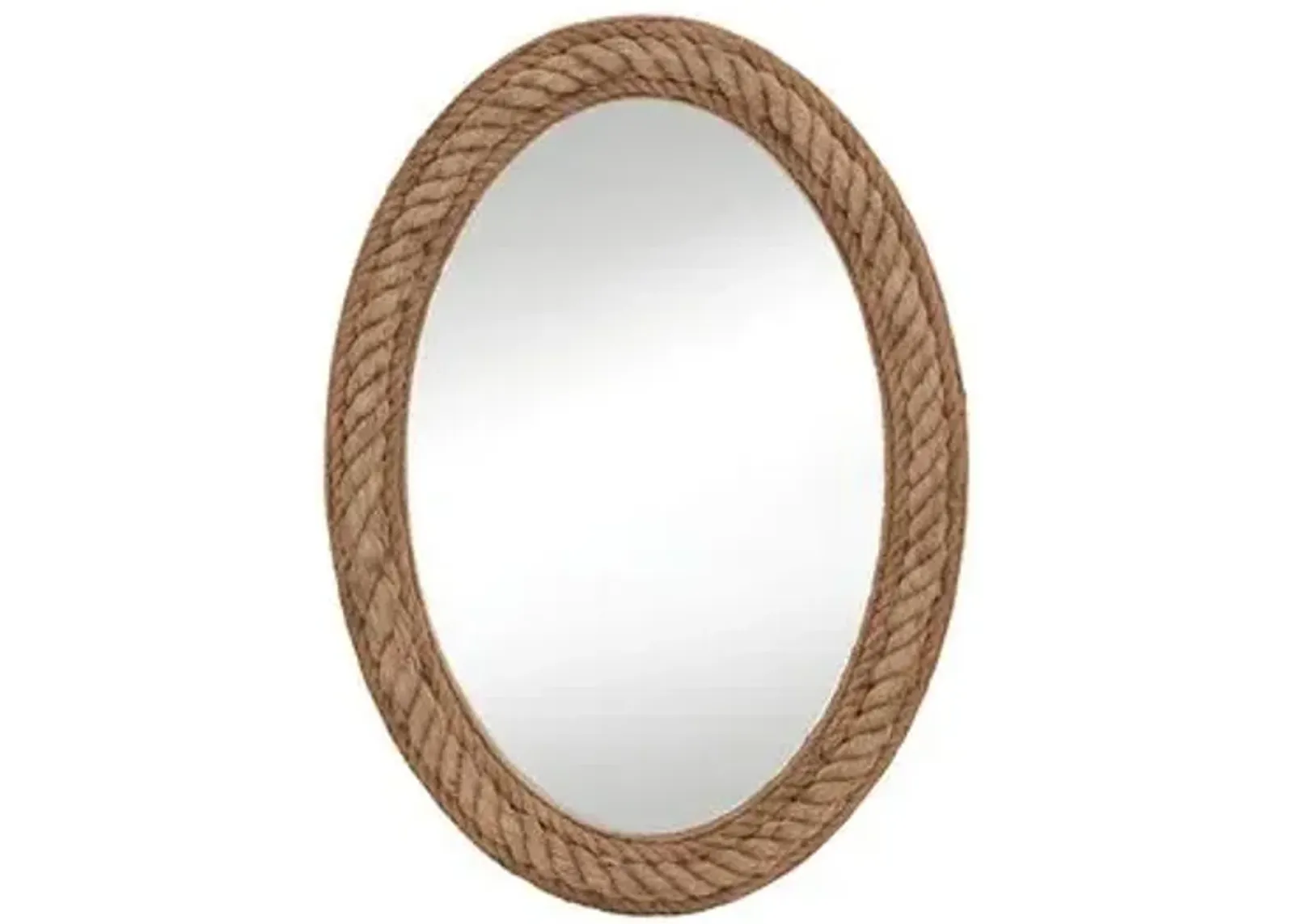 Rayna Rope Oval Wall Mirror - Natural