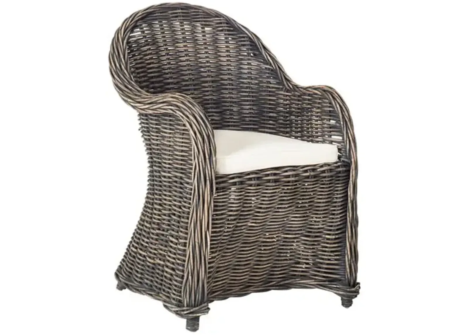 Callista Accent Chair - Blackwash - White, Comfortable, Durable, Cushioned